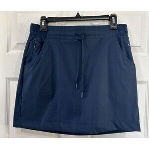 Pacific Trail Stretch Knit Golf Tennis Skort Skirt Athleisure Blue Women's S